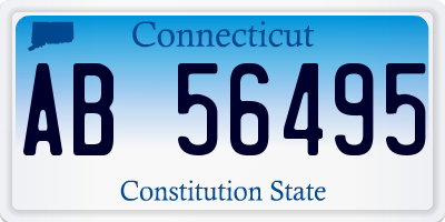CT license plate AB56495
