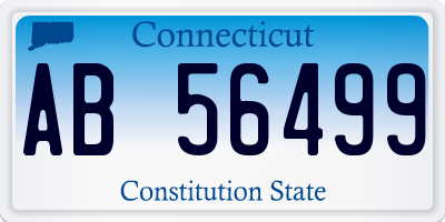 CT license plate AB56499
