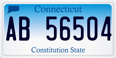 CT license plate AB56504