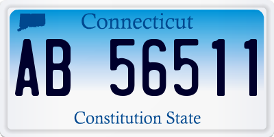 CT license plate AB56511