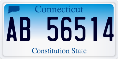 CT license plate AB56514