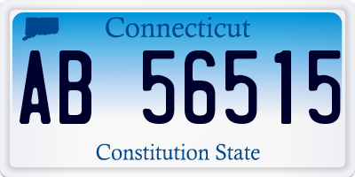 CT license plate AB56515