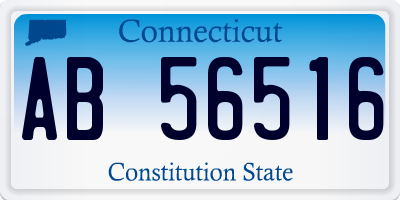 CT license plate AB56516
