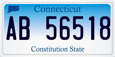 CT license plate AB56518