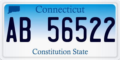 CT license plate AB56522