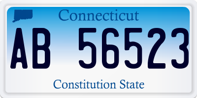 CT license plate AB56523