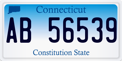 CT license plate AB56539