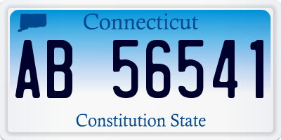 CT license plate AB56541