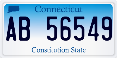 CT license plate AB56549