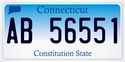 CT license plate AB56551