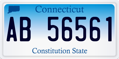 CT license plate AB56561