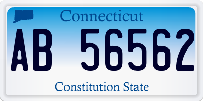 CT license plate AB56562