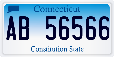 CT license plate AB56566