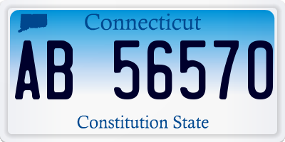 CT license plate AB56570