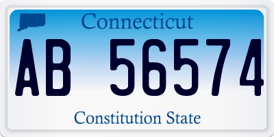 CT license plate AB56574