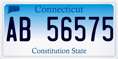 CT license plate AB56575