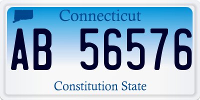 CT license plate AB56576