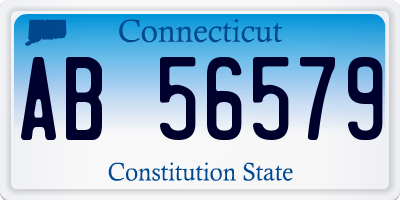 CT license plate AB56579