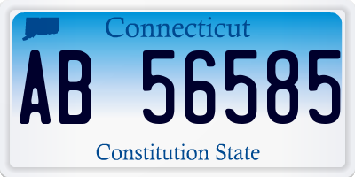 CT license plate AB56585