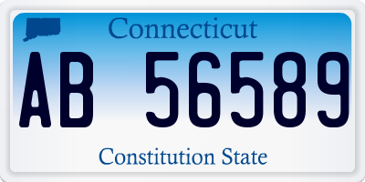 CT license plate AB56589