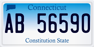 CT license plate AB56590