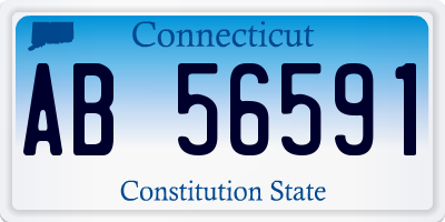 CT license plate AB56591