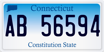 CT license plate AB56594