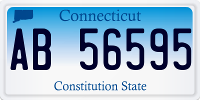 CT license plate AB56595