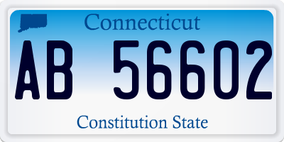 CT license plate AB56602
