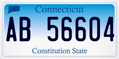 CT license plate AB56604