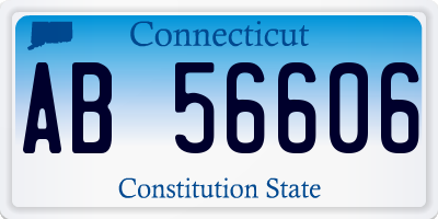 CT license plate AB56606