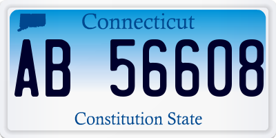 CT license plate AB56608