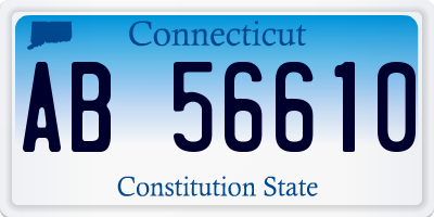 CT license plate AB56610