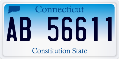 CT license plate AB56611