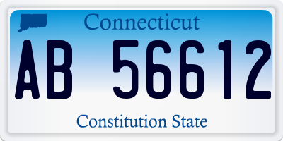 CT license plate AB56612