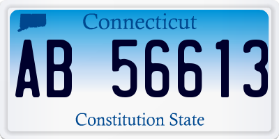 CT license plate AB56613