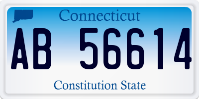 CT license plate AB56614