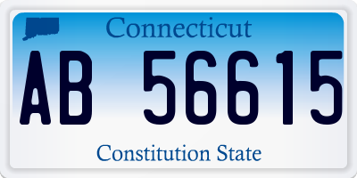 CT license plate AB56615