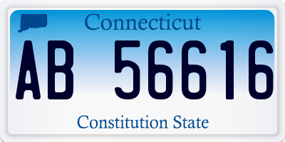 CT license plate AB56616