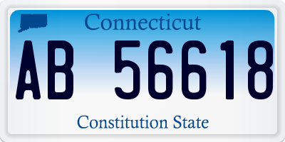 CT license plate AB56618