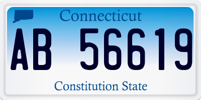 CT license plate AB56619