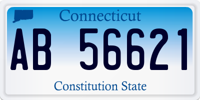 CT license plate AB56621