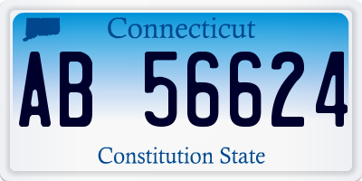 CT license plate AB56624