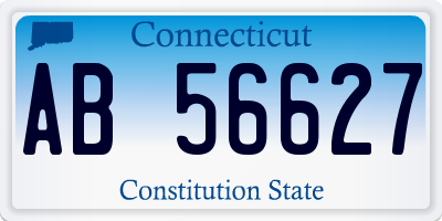 CT license plate AB56627