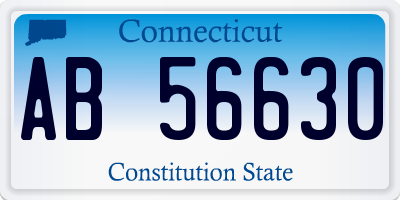 CT license plate AB56630