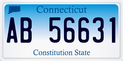 CT license plate AB56631