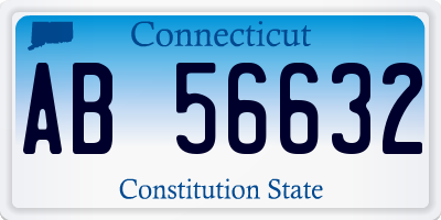 CT license plate AB56632