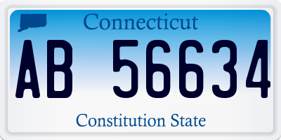 CT license plate AB56634