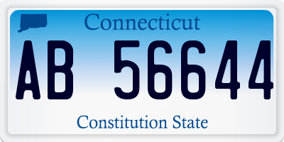 CT license plate AB56644