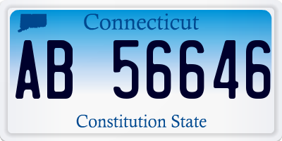 CT license plate AB56646